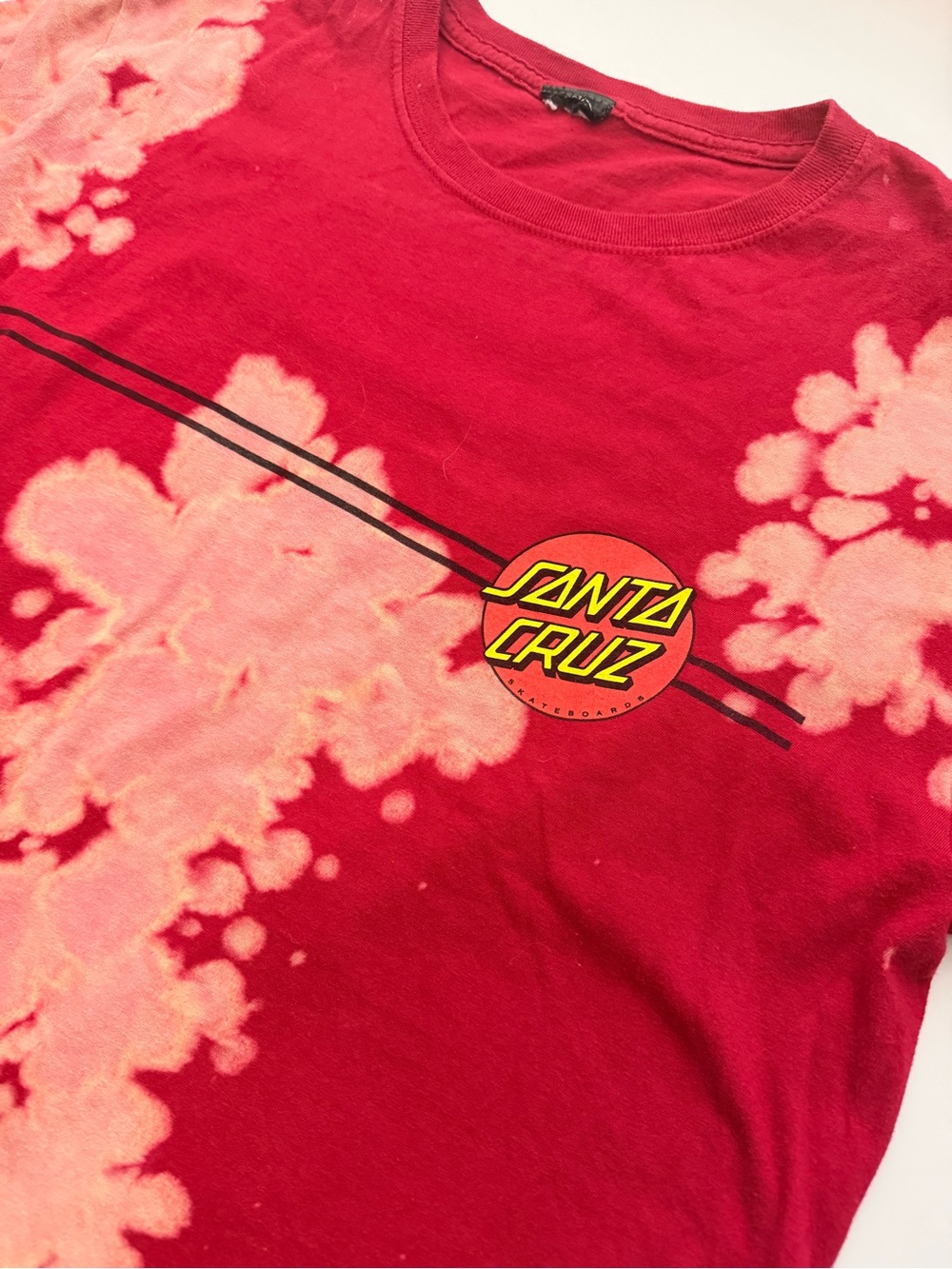 Santa Cruz Red Tie-Dye Logo Tee